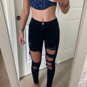 Black Ripped Skinny Jeans